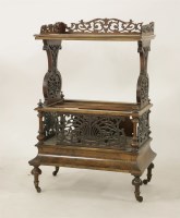 Lot 2215 - A Victorian walnut inlaid Canterbury