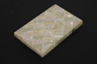 Lot 1061 - A late 19th century mother of pearl card case