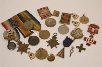 Lot 1062 - A collection of First and Second World War medals and badges