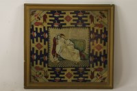 Lot 1682 - A Turkish woolwork panel