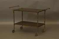 Lot 2064 - A faux bamboo two tier trolley