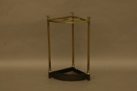 Lot 2164 - A brass corner stick stand