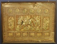 Lot 1649 - A framed embroidered needlework panel