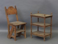 Lot 1804 - A Victorian pine metamorphic chair