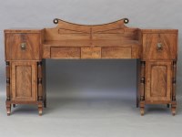 Lot 2010 - A George III mahogany breakfront sideboard