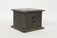 Lot 1146 - An antique Dutch chip carved carriage foot warmer