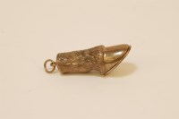 Lot 38 - A vesta case in the form of a horses leg and hoof