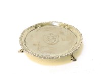 Lot 92 - A small George silver waiter
