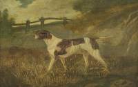 Lot 440 - Follower of Charles Henry Schwanfelder (1774-1837)
A POINTER IN A FIELD
Oil on canvas
28 x 38cm