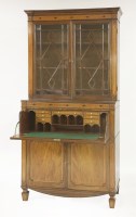 Lot 545 - A George III mahogany secretaire bookcase