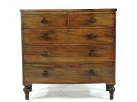 Lot 806 - A Regency mahogany bow front chest