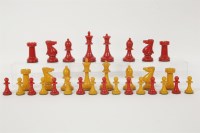 Lot 156 - A 1930s two colour Bakelite chess set