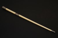Lot 77 - A silver and ivory mounted conductors baton