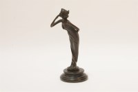 Lot 199 - A small bronze of a female