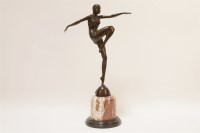 Lot 365 - An Art Deco style bronze of a dancing girl