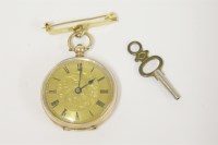 Lot 54 - A 9ct gold Swiss fob watch