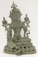 Lot 398 - A Nepalese bronze bodhisattva