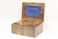 Lot 211 - An olive wood and walnut souvenir box