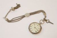 Lot 57 - A silver open faced pocket watch