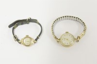 Lot 45 - A ladies 9ct gold Vertex mechanical watch