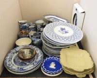 Lot 253A - A large quantity of 19th century and later blue and white transfer printed plates