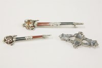 Lot 31 - A Scottish silver hardstone sword brooch
