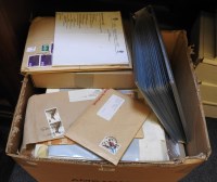 Lot 393A - A box of royal wedding postage stamps and albums