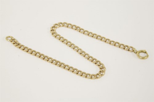 Lot 12 - A gold filed curb link bracelet