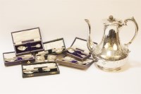Lot 134 - A collection of six silver presentation tennis teaspoons (all cased)