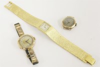 Lot 57A - A 9ct gold ladies mechanical watch
