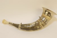 Lot 130 - A White Metal Horn Late 19th Century Possibly German