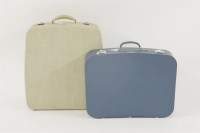 Lot 303 - A vintage revelation blue vinyl suitcase with pink interior