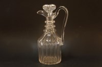 Lot 187 - A Georgian cut glass claret jug