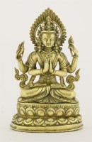 Lot 145 - A gilt bronze bodhisattva