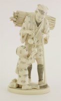 Lot 268 - An ivory okimono