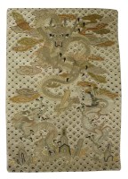 Lot 277 - A Japanese embroidered wall hanging