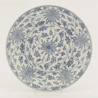 Lot 41 - A blue and white plate