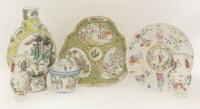 Lot 352 - A group of Canton enamelled famille rose