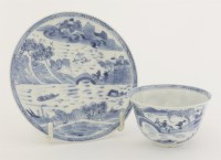 Lot 301 - A blue and white Tea Bowl and Saucer