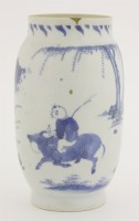Lot 25 - A Transitional blue and white vase