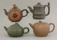 Lot 78 - Four Yixing teapots