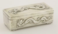 Lot 162 - A silver hinged box and cover