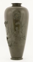 Lot 257 - A Japanese bronze vase