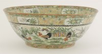 Lot 360 - A Canton enamelled punch bowl