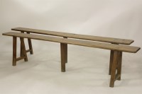 Lot 2039 - A pair of oak benches