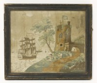 Lot 35 - A silk embroidered picture
