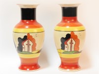 Lot 304 - A pair of Moorland Chelsea vases