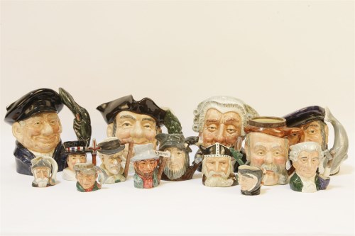 Lot 320 - A collection of Royal Doulton and similar character jugs