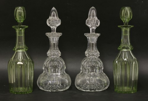 Lot 29 - A pair of Webb cut glass decanters