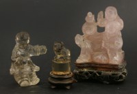 Lot 285 - Three hardstone carvings